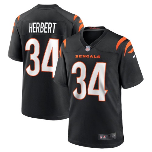 Men's Cincinnati Bengals Khalil Herbert Black Game Jersey