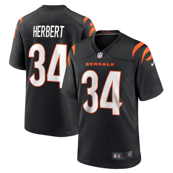 Youth Cincinnati Bengals Khalil Herbert Black Game Jersey