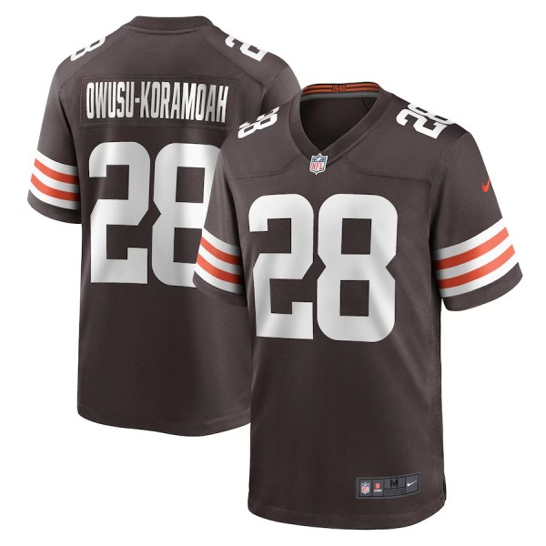 Men's Cleveland Browns Jeremiah Owusu-Koramoah Brown Game Player Jersey