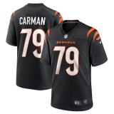 Youth Cincinnati Bengals Jackson Carman Black Game Jersey