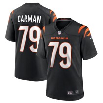 Youth Cincinnati Bengals Jackson Carman Black Game Jersey