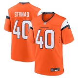 Men's Denver Broncos Justin Strnad Orange Team Game Jersey