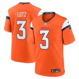 Men's Denver Broncos Wil Lutz Orange Team Game Jersey
