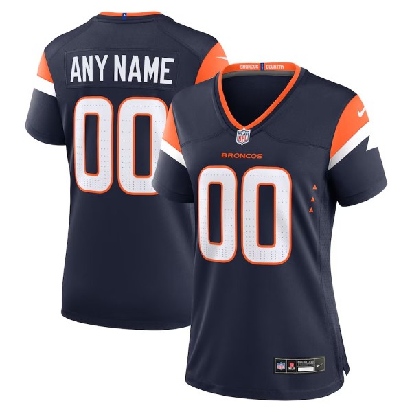 Women's Denver Broncos Navy Alternate Mile High Collection Custom Game Jersey