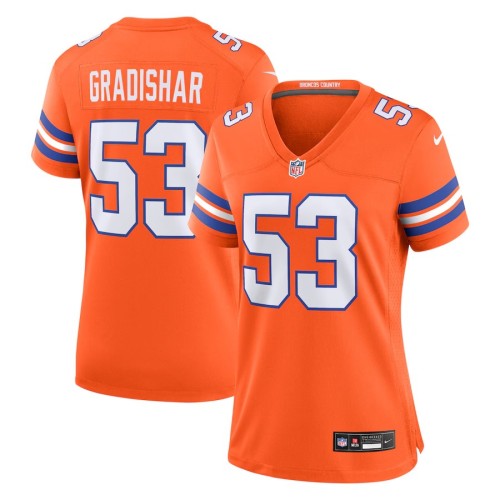 Women's Denver Broncos Randy Gradishar Orange Mile High Collection 1977 Throwback Retired Player Game Jersey