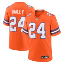 Men's Denver Broncos Champ Bailey Orange Mile High Collection 1977 Throwback Retired Player Game Jersey
