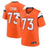 Men's Denver Broncos Frank Crum Orange Team Game Jersey