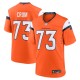 Men's Denver Broncos Frank Crum Orange Team Game Jersey
