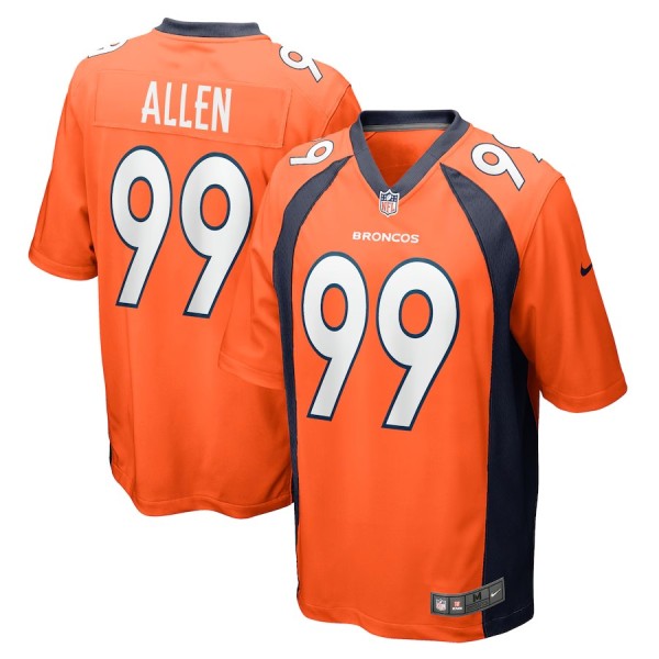 Men's Denver Broncos Zach Allen Orange Game Player Jersey