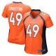 Women's Denver Broncos Alex Singleton Orange Game Player Jersey