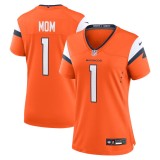Women's Denver Broncos Orange #1 Mom Game Jersey