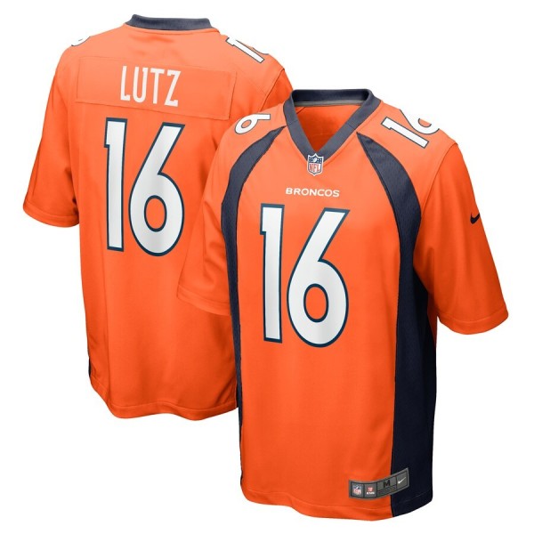 Men's Denver Broncos Wil Lutz Orange Game Jersey