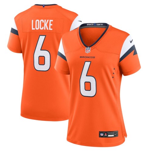 Women's Denver Broncos P.J. Locke Orange Team Game Jersey