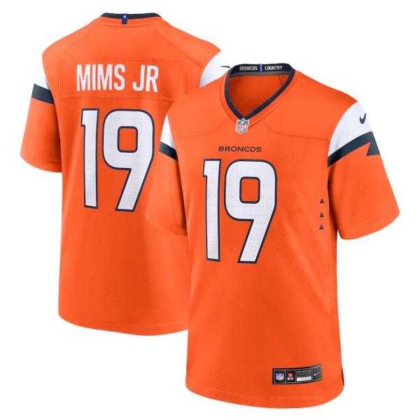Men's Denver Broncos Marvin Mims Jr Orange Team Game Jersey