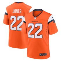 Men's Denver Broncos Brandon Jones Orange Team Game Jersey