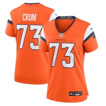 Women's Denver Broncos Frank Crum Orange Team Game Jersey
