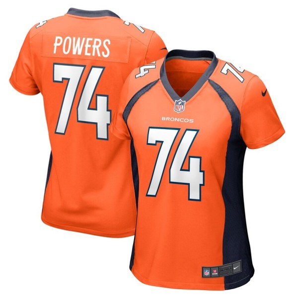Women's Denver Broncos Ben Powers Orange Game Player Jersey