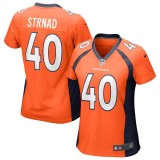 Women's Denver Broncos Justin Strnad Orange Game Jersey