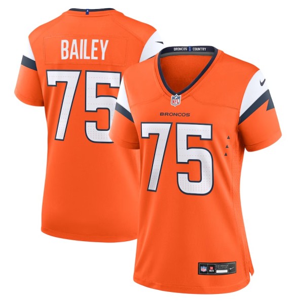 Women's Denver Broncos Quinn Bailey Orange Team Game Jersey