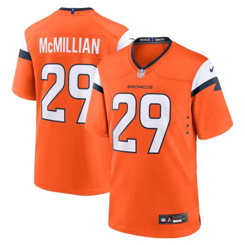 Men's Denver Broncos Ja'Quan McMillian Orange Team Game Jersey