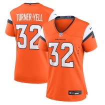 Women's Denver Broncos Delarrin Turner-Yell Orange Team Game Jersey