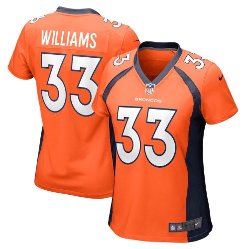 Women's Denver Broncos Javonte Williams Orange Game Jersey