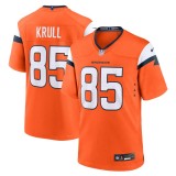 Men's Denver Broncos Lucas Krull Orange Team Game Jersey