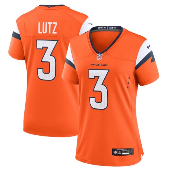 Women's Denver Broncos Wil Lutz Orange Team Game Jersey