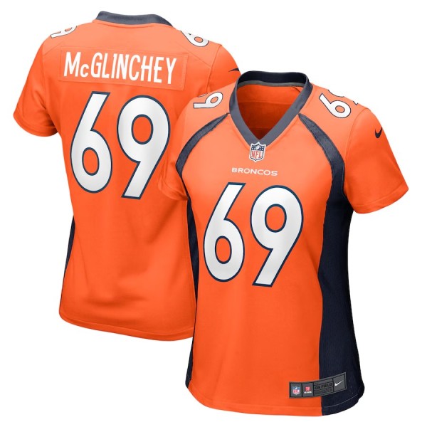 Women's Denver Broncos Mike McGlinchey Orange Game Player Jersey
