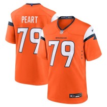 Men's Denver Broncos Matt Peart Orange Team Game Jersey