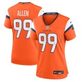 Women's Denver Broncos Zach Allen Orange Team Game Jersey