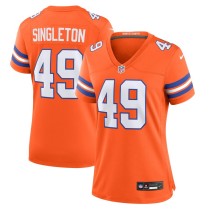 Women's Denver Broncos Alex Singleton Orange Alternate Game Jersey
