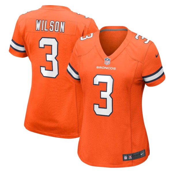 Women's Denver Broncos Russell Wilson Orange Player Game Jersey