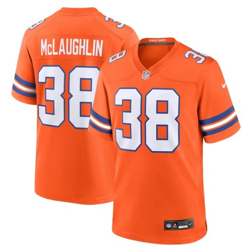 Men's Denver Broncos Jaleel McLaughlin Orange Mile High Collection 1977 Throwback Player Game Jersey