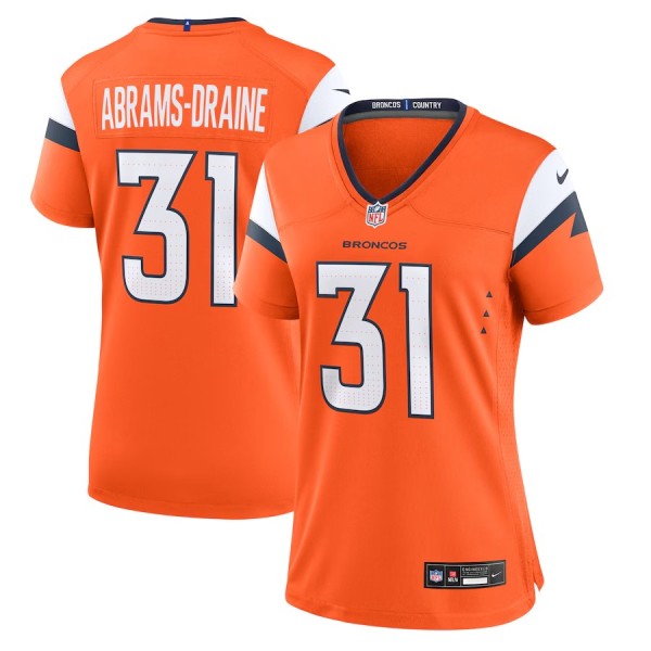 Women's Denver Broncos Kris Abrams-Draine Orange Team Game Jersey