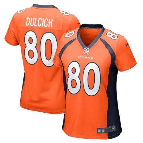 Women's Denver Broncos Greg Dulcich Orange Game Player Jersey