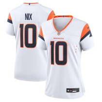 Women's Denver Broncos Bo Nix White Game Jersey