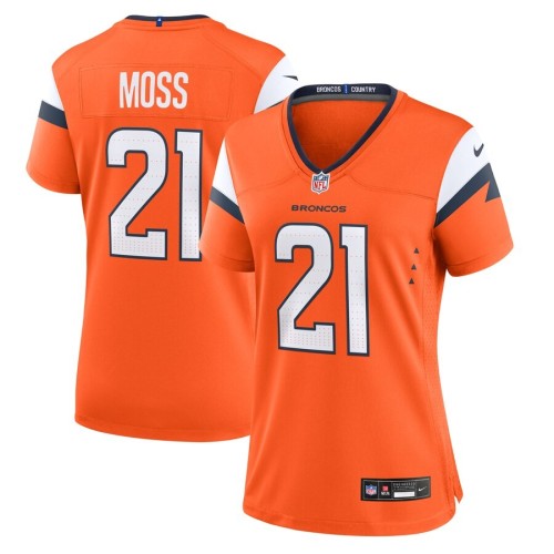 Women's Denver Broncos Riley Moss Orange Team Game Jersey
