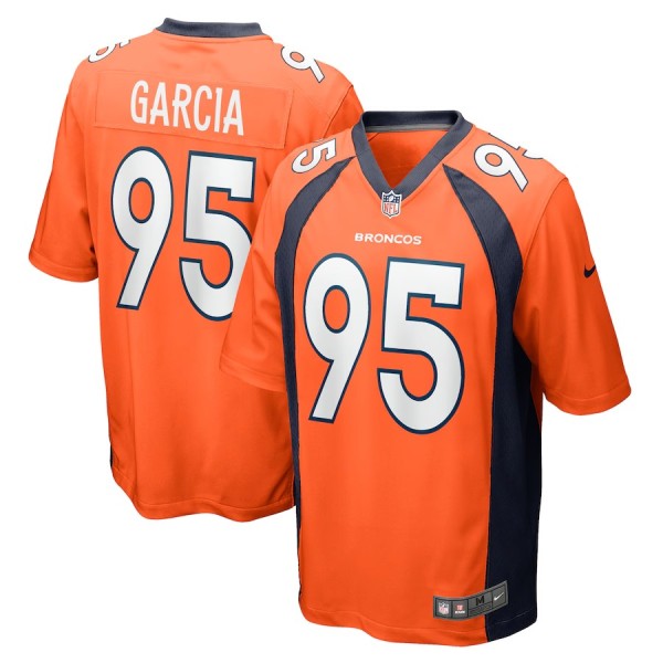 Men's Denver Broncos Elijah Garcia Orange Team Game Jersey