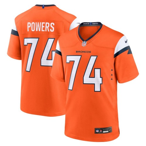 Men's Denver Broncos Ben Powers Orange Team Game Jersey