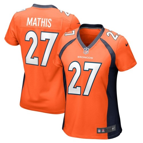 Women's Denver Broncos Damarri Mathis Orange Game Player Jersey