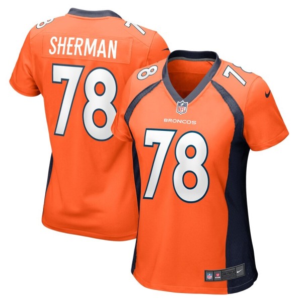 Women's Denver Broncos William Sherman Orange Team Game Jersey