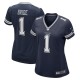 Women's Dallas Cowboys Number 1 Bride Navy Game Jersey