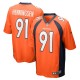 Men's Denver Broncos Matt Henningsen Orange Game Player Jersey