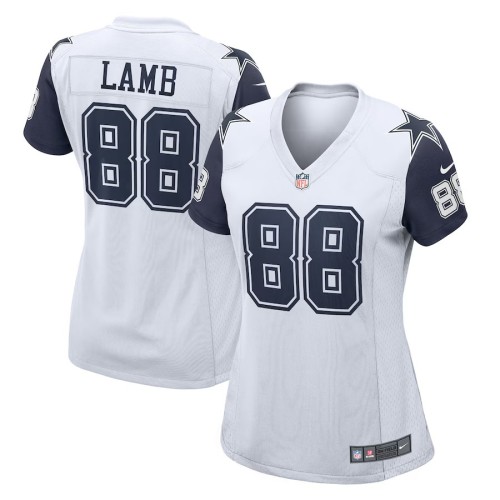 Women's Dallas Cowboys CeeDee Lamb White 2nd Alternate Game Jersey