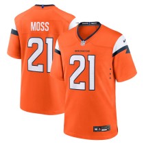 Men's Denver Broncos Riley Moss Orange Team Game Jersey