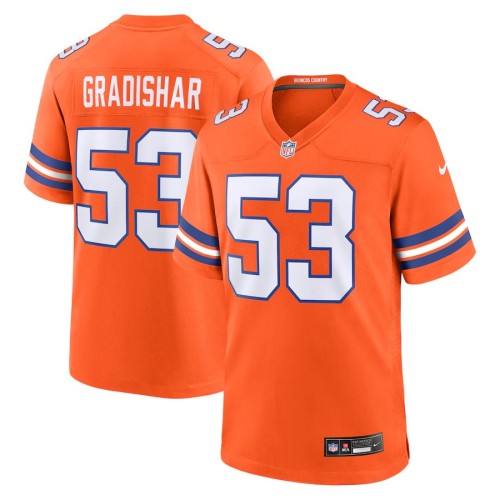 Men's Denver Broncos Randy Gradishar Orange Mile High Collection 1977 Throwback Retired Player Game Jersey