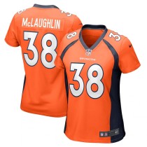 Women's Denver Broncos Jaleel McLaughlin Orange Game Jersey