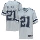 Youth Dallas Cowboys Ezekiel Elliott Silver Inverted Team Game Jersey