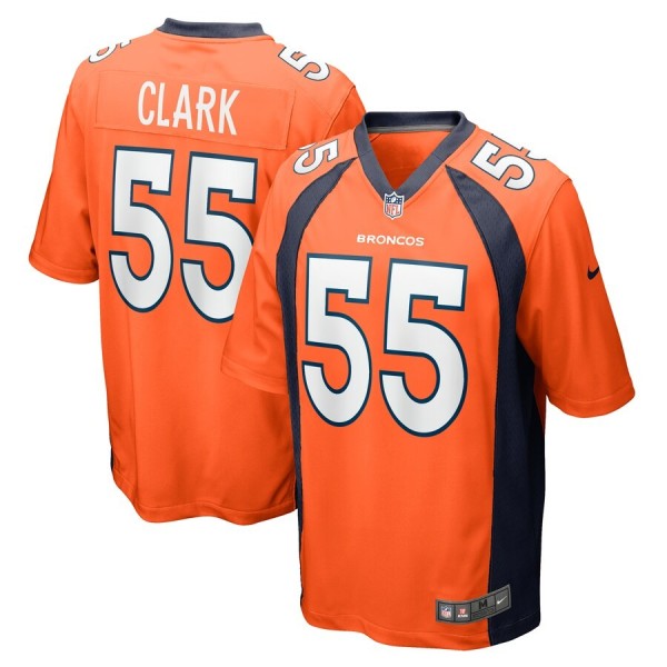 Men's Denver Broncos Frank Clark Orange Team Game Jersey
